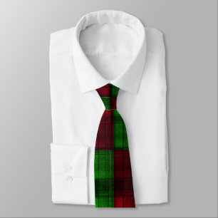 Cravate Tartan rouge et vert de Noël.
