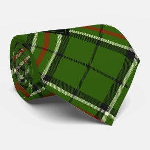 Cravate Tartan vert, noir, rouge et blanc