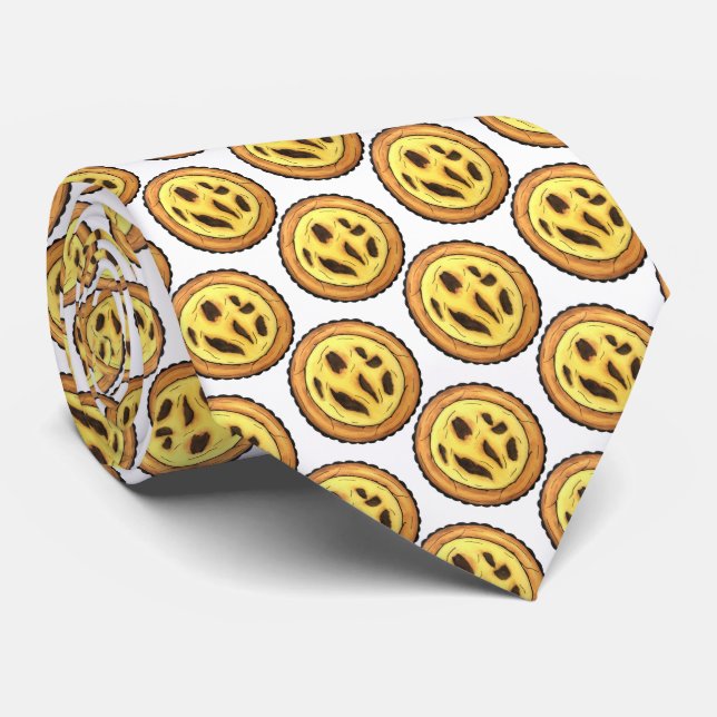 Cravate Tarte à l'oeuf de garde portugaise Pastel Pastéis  (Roulé)