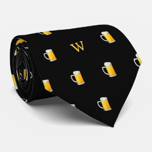 Cravate Tasse de bière à l'aquarelle Mug à cidre Monogramm