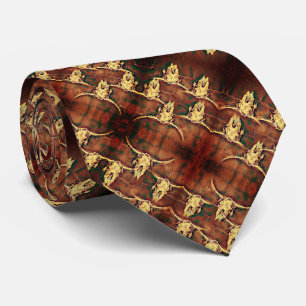 Cravate Taureau de l'Ouest Pays Russe Style Plaid