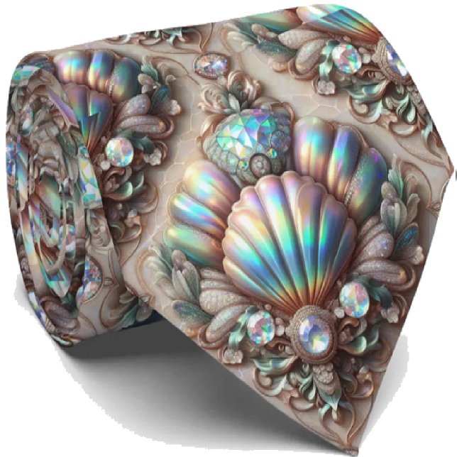 Cravate Tee-shirt Beach Lovers | Motif Coquillage Diamant  (Créateur téléchargé)