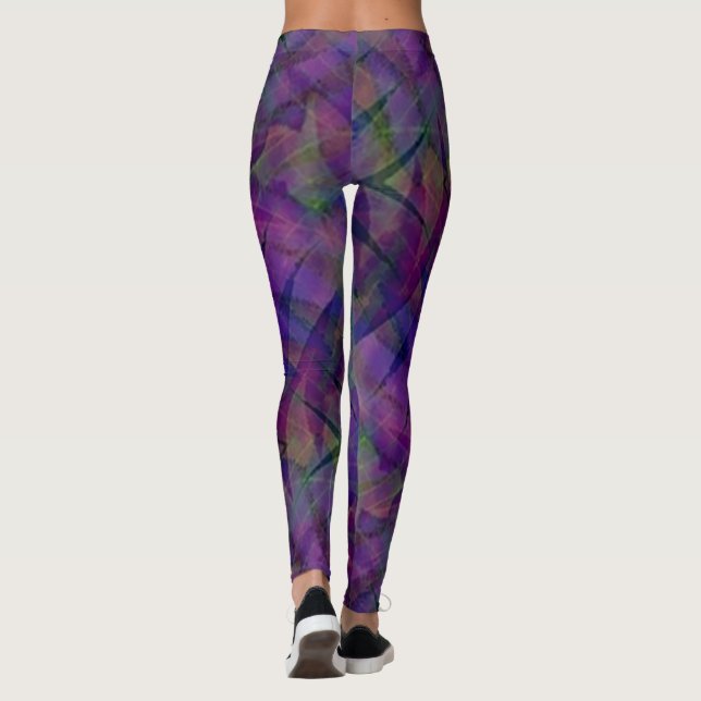 Cravate teint Zig Zag Motif Leggings (Dos)