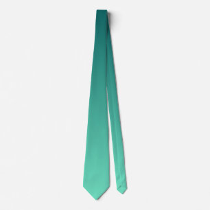 Cravate Teintes de sarcelle vert bleu de mer aigue-marine 