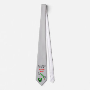 Cravate Téléphone Vert Rétro Humour Couleur Argent