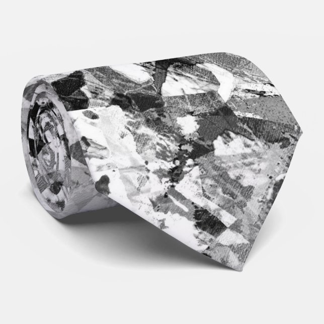 Cravate Tempête Abstraite (Roulé)