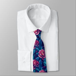 Cravate Tendance Pour Lui Rose Floral