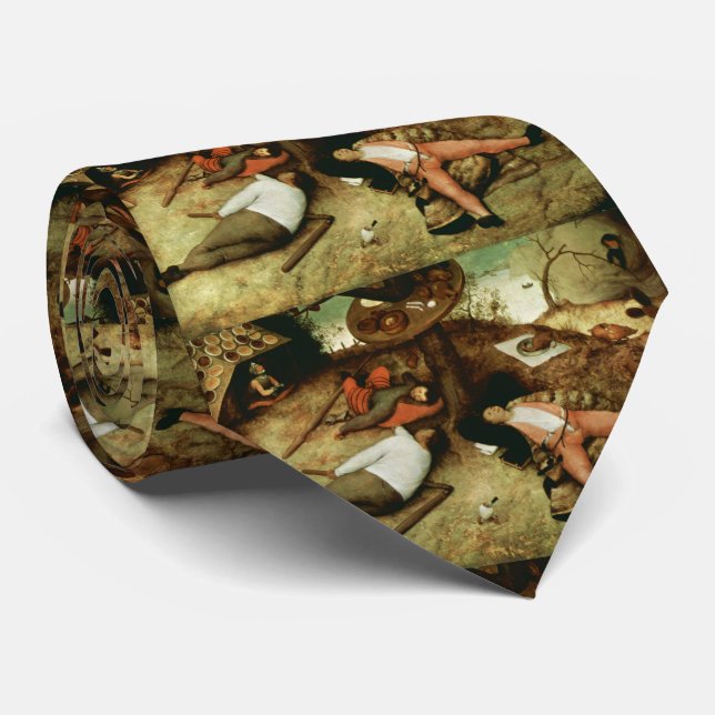 Cravate Terre de Cockaigne par Pieter Bruegel l'aîné (Roulé)