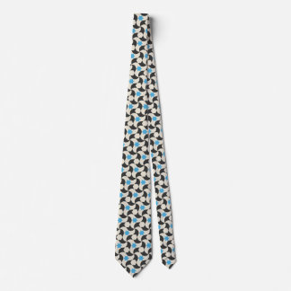 Cravate Tessellation arabe classique étoile bleue géométri