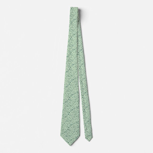 Cravate Texture de marbre vert menthe (Devant)