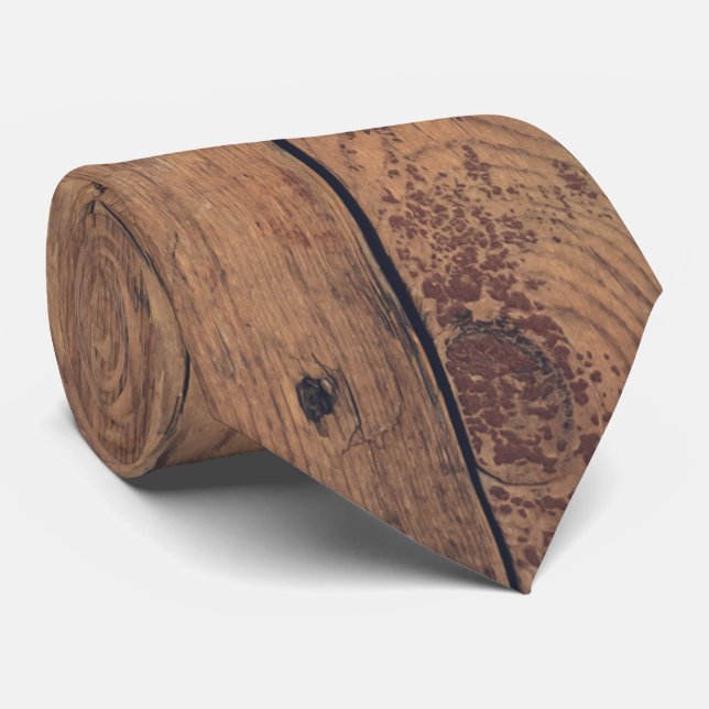 Cravate Texture en bois (Roulé)