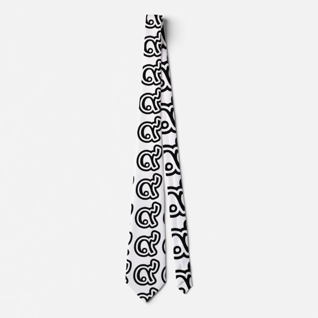 Cravate Thaïlande Lucky Number 9 / Neuf / ๙ (Gao/Kao) Thai (Devant)