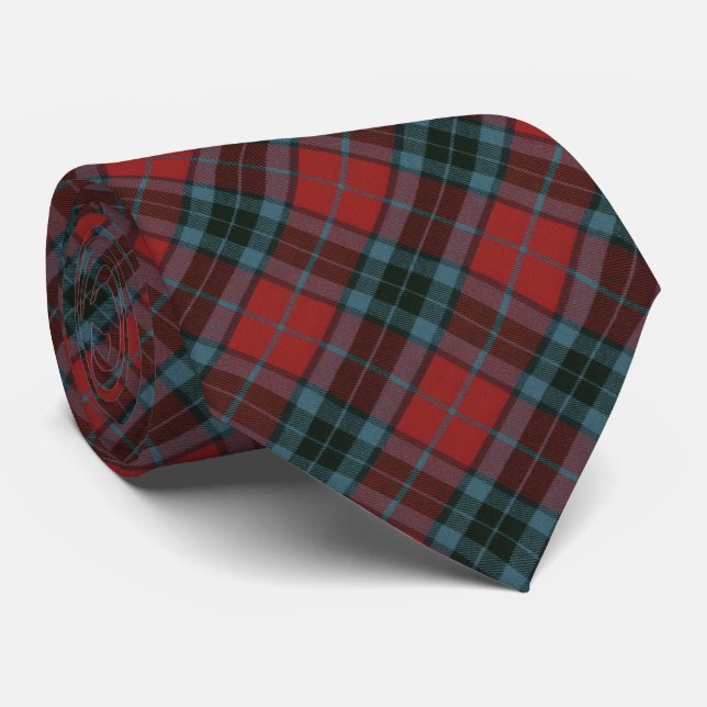Cravate Thompson Red Modern Original Scottish Tartan (Roulé)