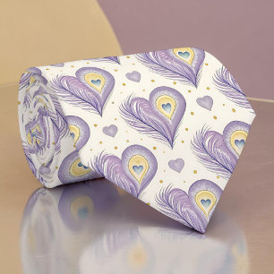 Cravate Tie à motif paon paonne