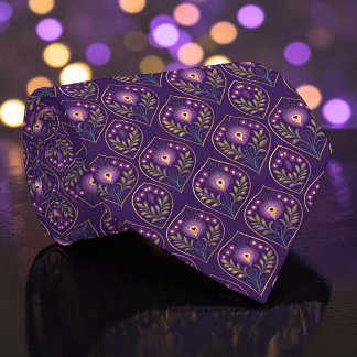 Cravate Tie à motif paon paonne