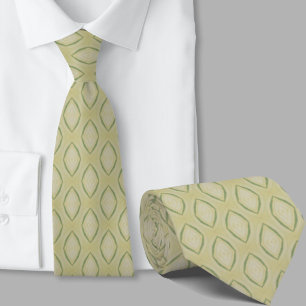 Cravate Tie à motif vert sauge artistique moderne