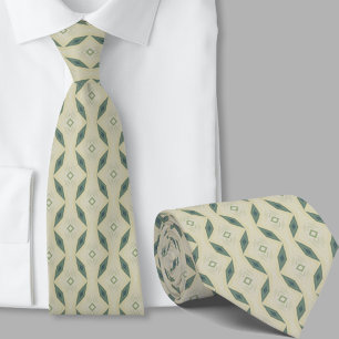 Cravate Tie à motif vert sauge artistique moderne