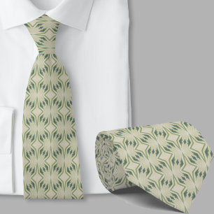Cravate Tie à motif vert sauge artistique moderne