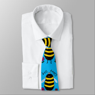 Cravate Tie Abeille Cartoon Bee Happy