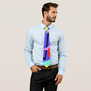 Cravate Tie Art Abstrait Couleurs Pastel Vibes Positives