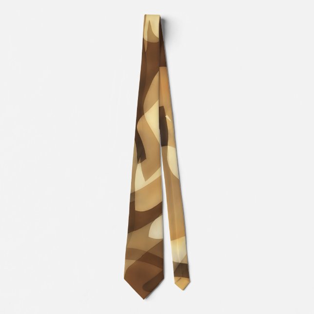 Cravate Tie Artsy Brun et Beige Mocha (Devant)