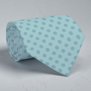 Cravate Tie bohème sarcelle à pois miniatures