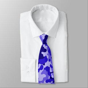 Cravate Tie de cou camouflage bleu océan