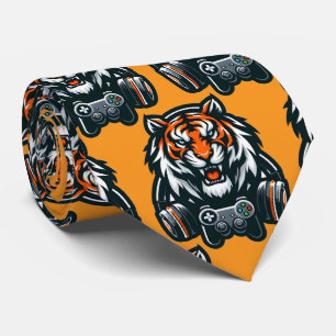 Cravate Tie de cou de joueur au tigre du Bengale