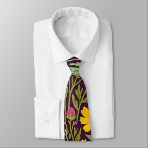 Cravate Tie de cou Fleurs Cosmos Boho Abstrait