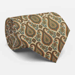Cravate Tie de cou Jacquard Paisley Style Vintage