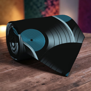 Cravate Tie de la culture pop vinyle rétro
