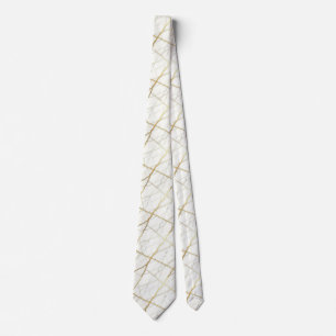 Cravate Tie de mariage et d'événement de luxe Marbre bla