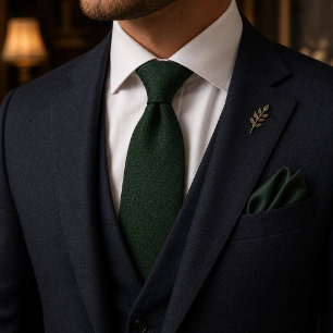 Cravate Tie de mariage vert émeraude Luxe à l'ancienne