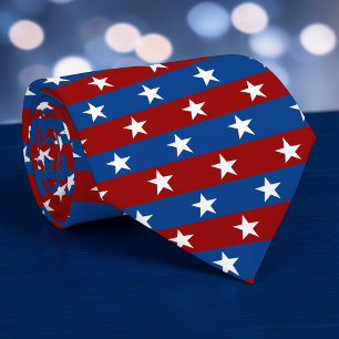 Cravate Tie de vacances - Quatre juillet patriotique USA