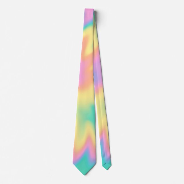 Cravate Tie Dye Rainbow Pastel Spital Super Hippie (Devant)