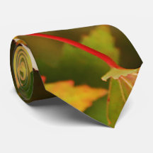 Tie Élégant et Moderne à Feuilles d'Automne