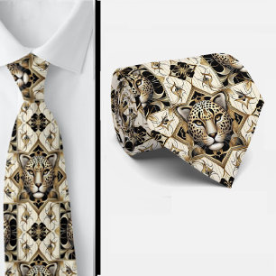 Cravate Tie Léopard Audacieux Mode Masculine pour Hommes
