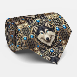 Cravate Tie Loup Majestueux   Mode Masculine pour Hommes