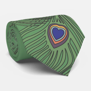 Cravate Tie Paon 3 Plumes Pour Mariages