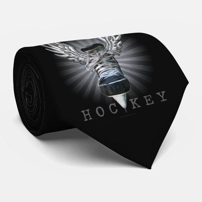 Cravate Tie personnalisable de hockey sur ailes (Roulé)