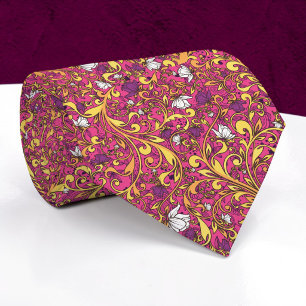 Cravate Tie personnalisé à motif floral