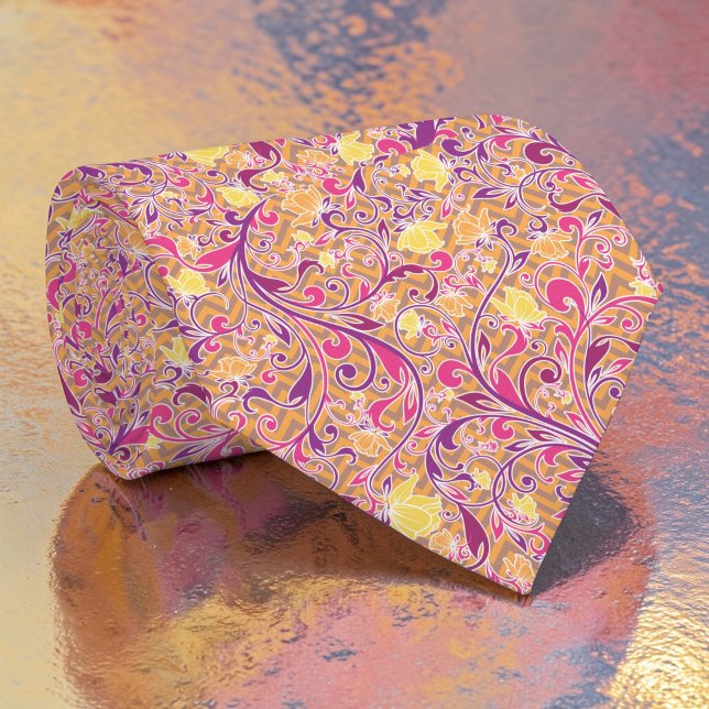 Cravate Tie personnalisé à motif floral paisley (Créateur téléchargé)
