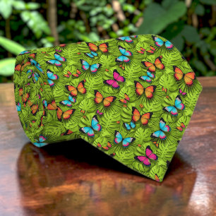 Cravate Tie personnalisé à motif papillon