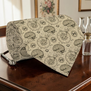 Cravate Tie personnalisé Anatomie Vintage Cerveau Science