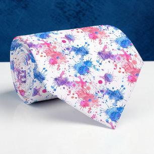 Cravate Tie personnalisé aquarelle