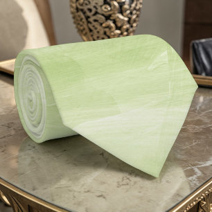Cravate Tie personnalisé aquarelle vert citron clair