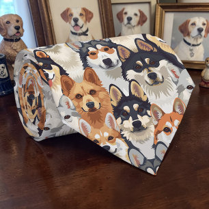 Cravate Tie personnalisé Canine Rétro pour Amoureux des Ch