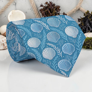 Cravate Tie personnalisé Coquillages Marins
