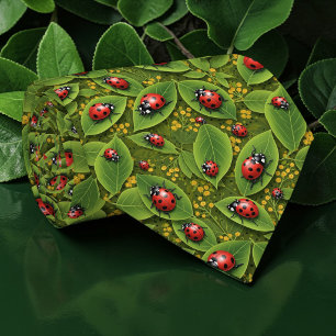 Cravate Tie personnalisé motif coccinelles et insectes