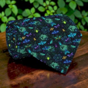 Cravate Tie personnalisé motif insectes et bugs